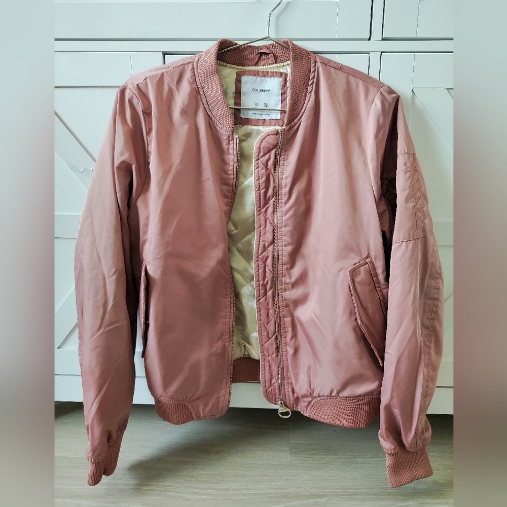 Pull&Bear Pink Bomber Jacket